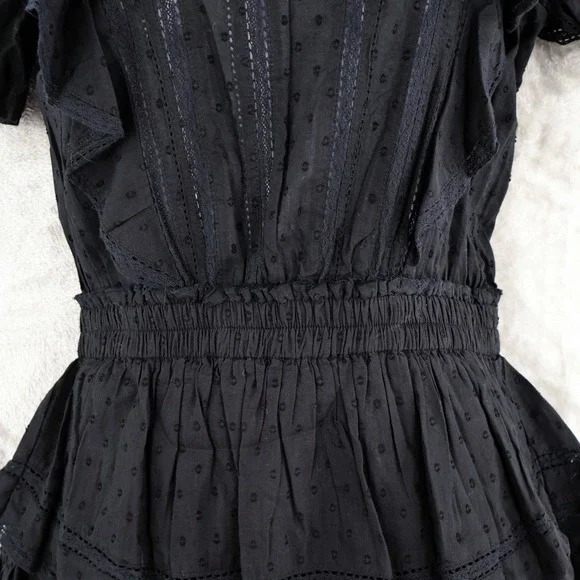 loveshackfancy natasha dress black LoveShackFancy Deanna Halter Dress in Black main image 1